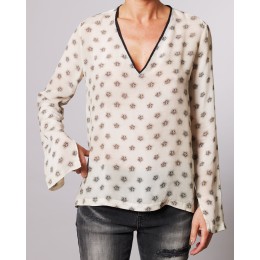 NON SENSE TOP L/S WASHED WHITE