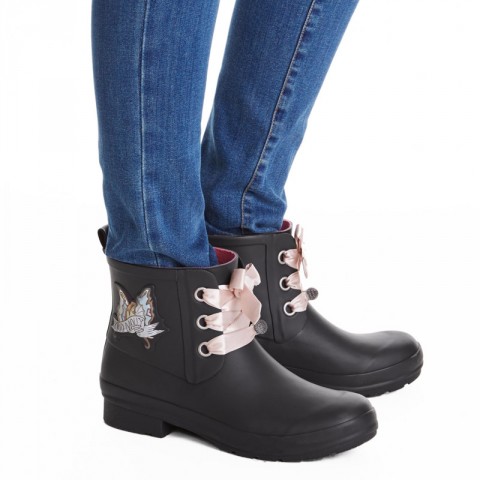 ODD MOLLY LOW TIDE RAINBOOT ALMOST BLACK