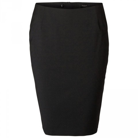 SELECTED FEMME FOXYLUX PECIL SKIRT BLACK NOOS 