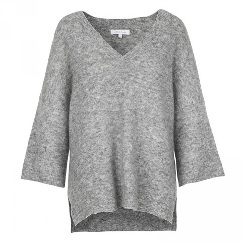 SECOND FEMALE BROOK NEW V-NECK KNIT GREY