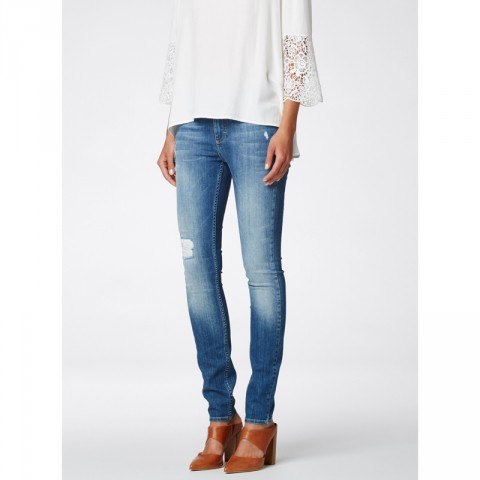 TWIST AND TANGO JULIE TROUSERS MID BLUE DENIM