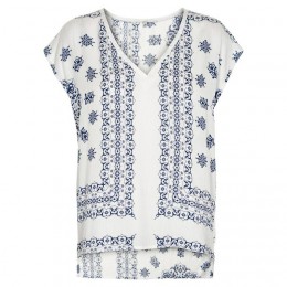 DENIM HUNTER STANZA TOP CHALK