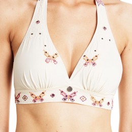 ODD MOLLY SAFETY POSITION BIKINI TOP CHALK