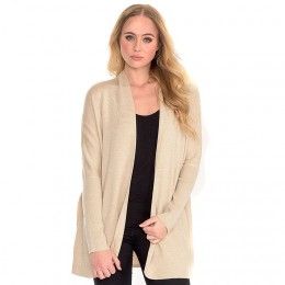 CATHRINE HAMMEL DEMI SHAWL CARDIGAN SAND MELANGE