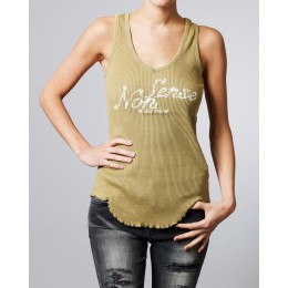 NON SENSE TANK V-NECK ARMY GREEN
