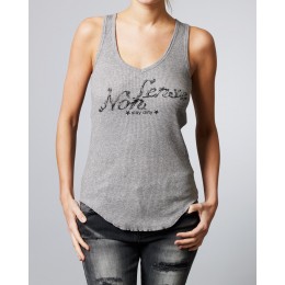 NON SENSE TANK V-NECK GREY MELANGE