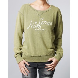 NON SENSE SWEAT CREW NECK ARMY GREEN