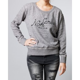 NON SENSE SWEAT CREW NECK GREY MELANGE