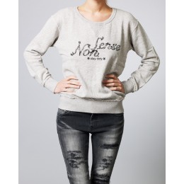 NON SENSE SWEAT CREW NECK WASHED WHITE