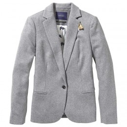 MAISON SCOTCH DENIM CLASSIC WOOL BLAZER GREY MELANGE