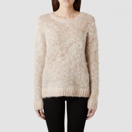 SELECTED FEMME KIME LS KNIT PULLOVER CREAM TAN