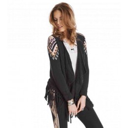 ODD MOLLY PALISADES CARDIGAN LIGHT ALMOST BLACK