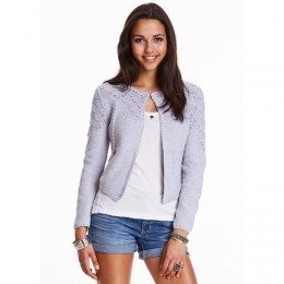 ODD MOLLY ENJOY CARDIGAN LIGHT GREY MELANGE