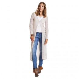 ODD MOLLY CARMEL LONG CARDIGAN PORCELAIN