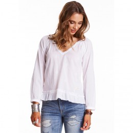 ODD MOLLY ESCAPE L/S BLOUSE BRIGHT WHITE