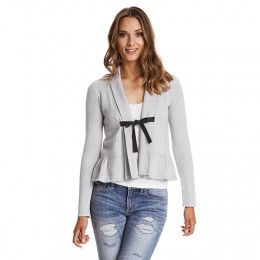 ODD MOLLY SOLID CANNA CARDIGAN LIGHT GREY MELANGE
