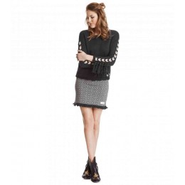 ODD MOLLY CHILLAX SKIRT ALMOST BLACK
