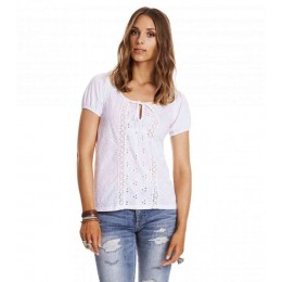 ODD MOLLY LADY LOVE S/S TOP BRIGHT WHITE