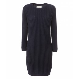 LEXINGTON LAYLA KNITTED CABLE DRESS DEEP MARINE BL