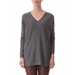 LEXINGTON VIOLET V-NECK SWEATER HEATHER GRAY MELANGE 