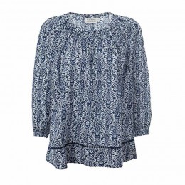LEXINGTON THERESE TUNIC BLUE FLOWER PRINT