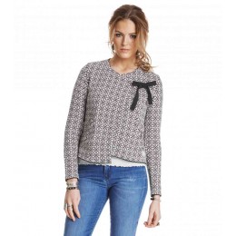 ODD MOLLY KNITTED WINGS CARDIGAN ALMOST BLACK