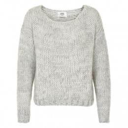 DENIM HUNTER LOU KNIT BLOUSE MUSHROOM