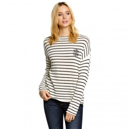 MORRIS BRETON STRIPE KNIT OFF WHITE