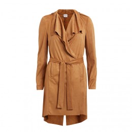 OBJECT ANN FAUX SUEDE JACKET COGNAC
