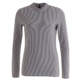 OBJECT BIBI L/S TOP EGRET/BLACK