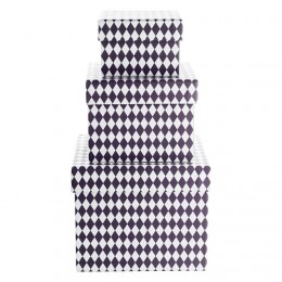 TINE K HOME KARTONGER HARLEKIN PLUM/ GRÅ
