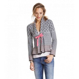 ODD MOLLY CANNA CARDIGAN ALMOST BLACK