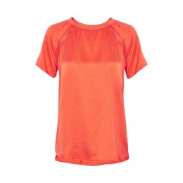 GESTUZ BEY TOP CORAL 100% SILKE