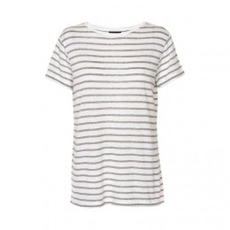 GESTUZ MAG SS TOP OFF WHITE/GREY