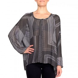 TWIST AND TANGO MILEY BLOUSE SILVER-LILAC
