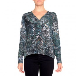TWIST AND TANGO CAMMIE BLOUSE GLASS PRINT