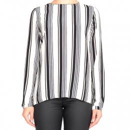 SECOND FEMALE SWING BLOUSE OFF WHITE/BLACK