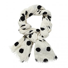 MAISON SCOTCH DENIM SHEER SUMMER SCARF ECRU