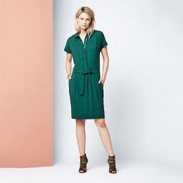 DANTE6 IZELLE DRESS BASIL GREEN