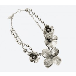 IOAKU THE FLOWER FIELD NECKLACE SILVER