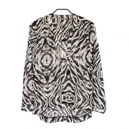 FRONTROW JORDAN BLOUSE POLY CHIFFON GRAPHIC PRINT
