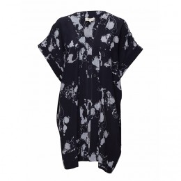 SELECTED FEMME FRANNY AOP SILK KIMONO RT NAVY BLAZ