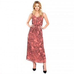 SOFT REBELS LORA LONG DRESS CHERRY BLOSSOM