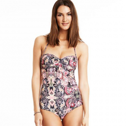 ODD MOLLY SAFETY POSITION PRINT SWIMSUIT ALMOST BL