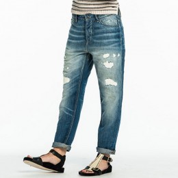 MAISON SCOTCH DENIM L'ADORABLE SUMMER REPAIRS DENIM BLUE