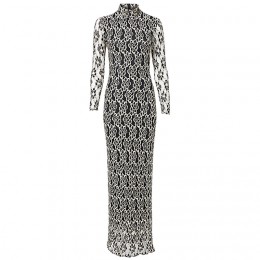 STORM & MARIE CADENCE LONG DRESS OFF WHITE & BLACK