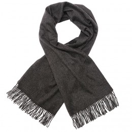 PEOPLE'S REPUBLIC OF CASHMERE WOVEN SCARF GREY