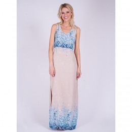 DRY LAKE SUNNY DAY LONG DRESS OCEAN FLOWER