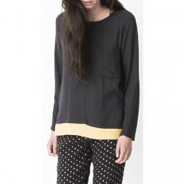 STORM & MARIE LUCCA BLOUSE CAVIAR (BLACK) AND ABRI