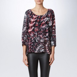 TWIST & TANGO AVERY BLOUSE RED PAINT PRINT